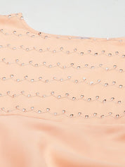Women Peach Embroidered Regular Sequinned Kurta with Trousers & Dupatta - JOKS_D19Yellow_1383_Peach_S