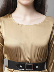 Women stylish Co-ords with belt - JNCS_3004Golden_XS