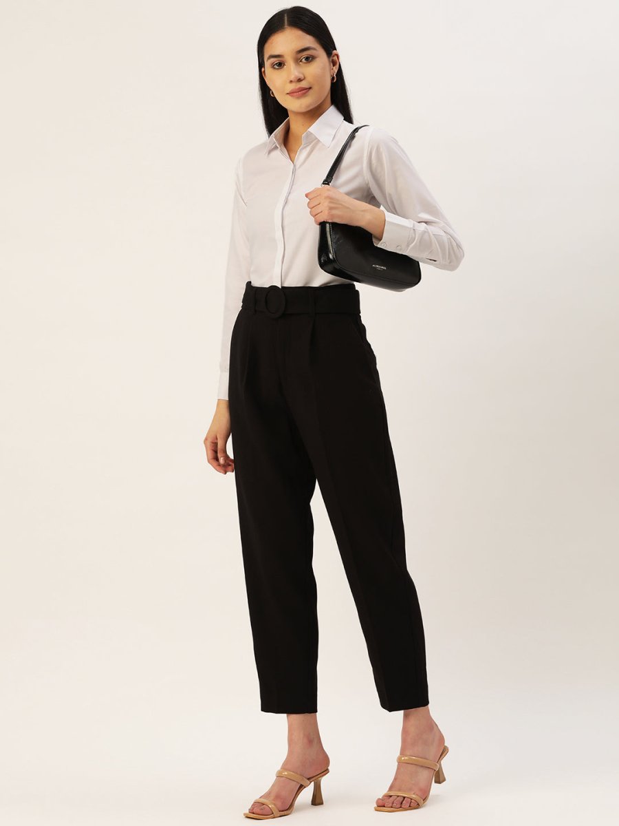 Women White Solid Shirt Style Top - JNS_2007White_XS