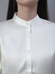 Women White Solid Shirt Style Top - JNT_2015White_XS