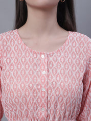 Women's Chikankari Work Empire Top - JNT_2011Orange_XS