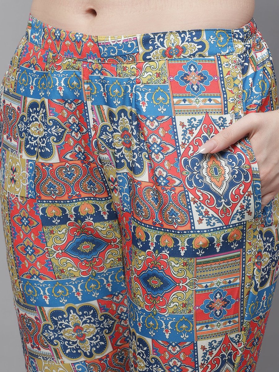 Women's Digital Printed Crop Top and Jacket Set - JNCS_3007Multi_XS
