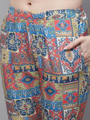 Women's Digital Printed Crop Top and Jacket Set - JNCS_3007Multi_XS