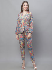 Women's Digital Printed Crop Top and Jacket Set - JNCS_3007Multi_XS