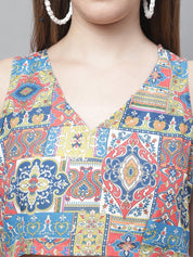 Women's Digital Printed Crop Top and Jacket Set - JNCS_3007Multi_XS