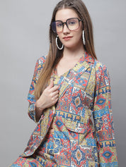 Women's Digital Printed Crop Top and Jacket Set - JNCS_3007Multi_XS