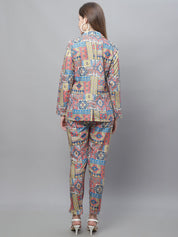 Women's Digital Printed Crop Top and Jacket Set - JNCS_3007Multi_XS