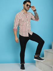 Woven Design Cotton Shirt for Men - SF_917Maroon_S