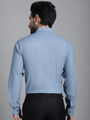 Woven Design Formal Shirt - SF_905Grey_S