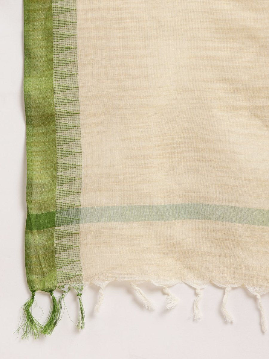 Yoke Design Cotton Women Silk Kurta with Trousers & Dupatta - JOKS_D35G_1465_Green_S