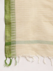 Yoke Design Cotton Women Silk Kurta with Trousers & Dupatta - JOKS_D35G_1465_Green_S